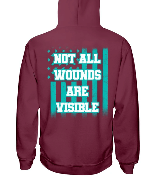 PTSD Awareness Not All Wounds Are Visible ATM-USBL48 Veteran Hoodie, Veteran Sweatshirts - Spreadstores