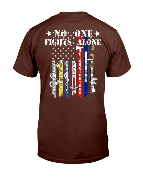 PTSD Awareness Shirt No One Fights Alone T-Shirt - Spreadstores
