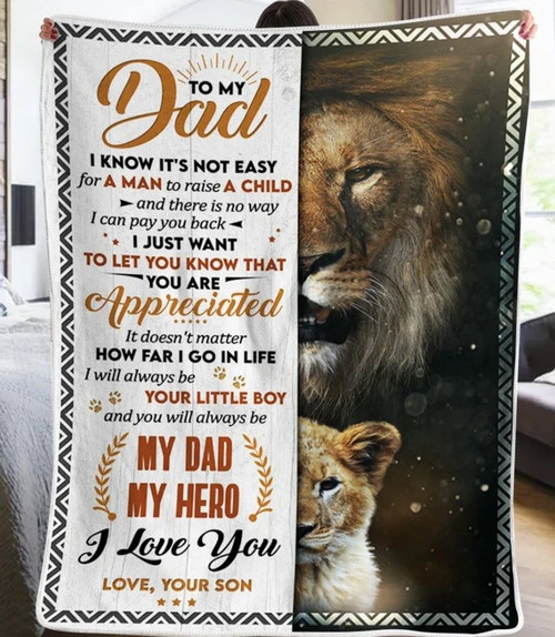 To My Dad Blanket, Gift For Dad, Gift For Father Blanket, Father's Day Gifts Idea Fleece Blanket - Spreadstores