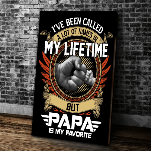 Veteran Canvas, Father's Day Gift For Grandpa, Dad I've Been Called A Lot Of Names In My Life Time Canvas - Spreadstores