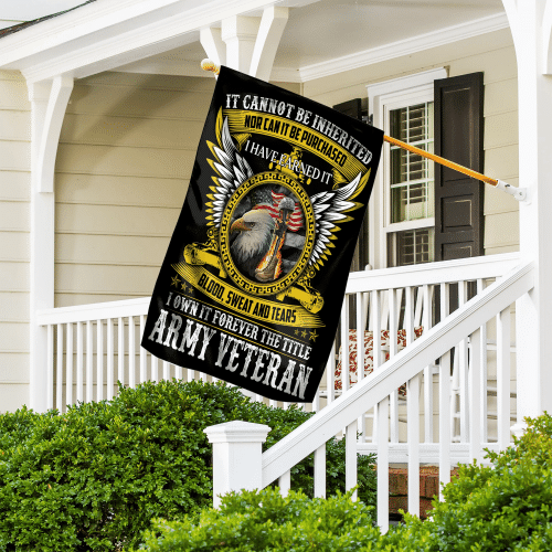 Veteran Flag, I Own It Forever The Title Army Veteran House Flag - Spreadstores