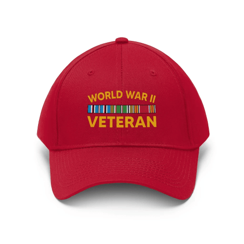 Veteran Hat, WWII Veteran Hat, Gift For Veteran, US Veteran Unisex Twill Hat - Spreadstores