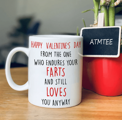 Valentine's Day Gifts For Her For Him, Happy Valentine's Day From The One, Funny Gifts Mug - Spreadstores