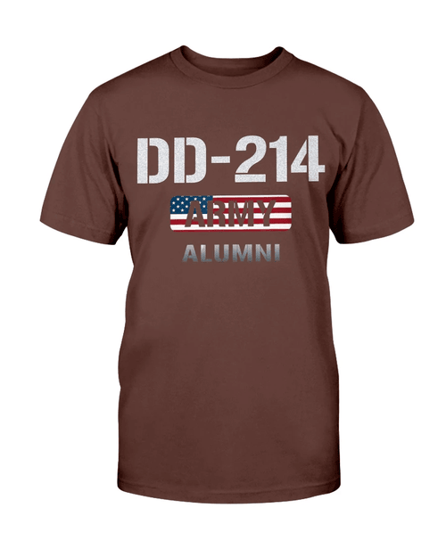 USA Flag DD-214 US Army Veteran Alumni T-Shirt - Spreadstores