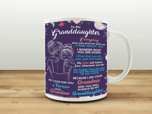To My Granddaughter Everyday That You Are Not With Me, Gift For Granddaughter Mug - Spreadstores