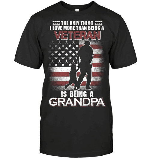 Veteran Shirt - The Only Thing I Love More Than Being A Veteran Is Being A Grandpa T-Shirt - Spreadstores