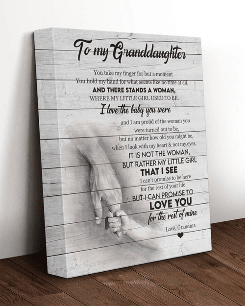 To My Granddaughter You Are The Beautiful Flowers Of My Garden That Holds My Heart Flowers Canvas - Spreadstores