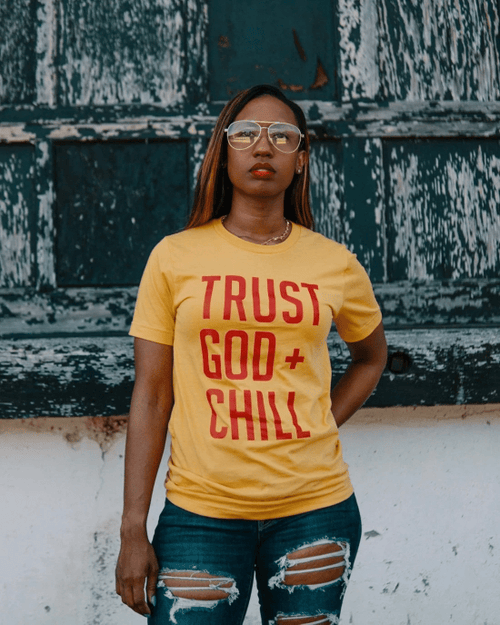 Trust God Chill ATMTD08 T-Shirt - Spreadstores