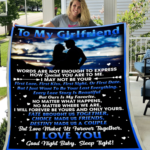 To My Girlfriend, Words Are Not Enough To Express How Special You Are To Me Fleece Blanket - Spreadstores