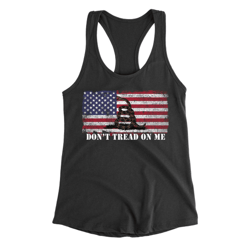 Veteran Shirt, American Flag, Don't Tread On Me Women's Tank KM0907 - Spreadstores