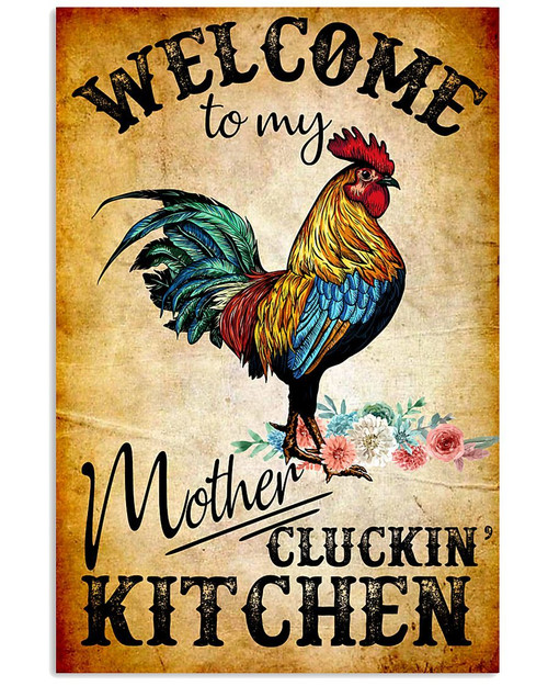 Welcome To My Mother Cluckin Kitchen Matte Canvas - Spreadstores