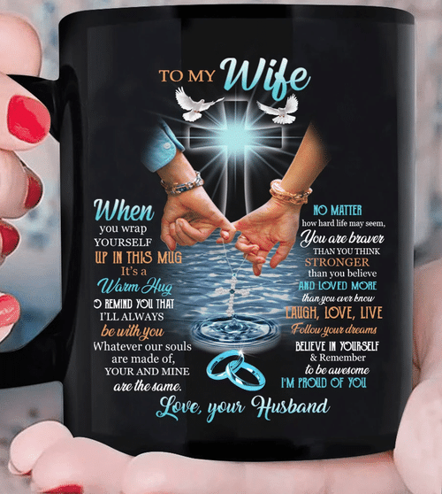 Wife Mug, Easter Gift Ideas For Wife, To My Wife When You Wrap Yourself Christian Cross Mug - Spreadstores