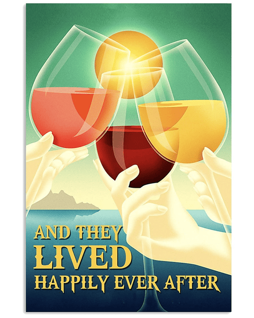 Wine Canvas And They Lived Happily Ever After Matte Canvas - Spreadstores