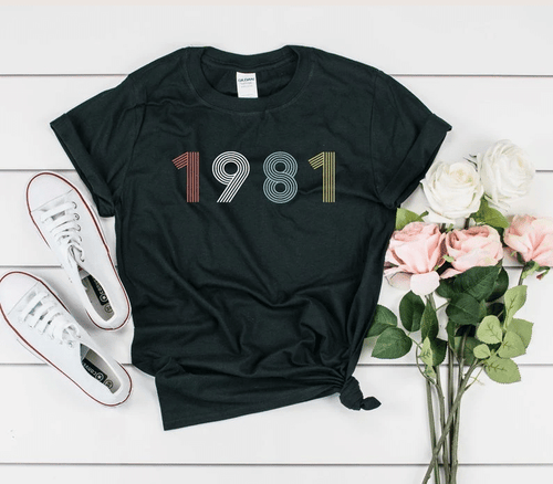 Vintage 1981 V3, Birthday Shirt, Birthday Gifts Idea, Gift For Her For Him Unisex T-Shirt KM0804 - Spreadstores