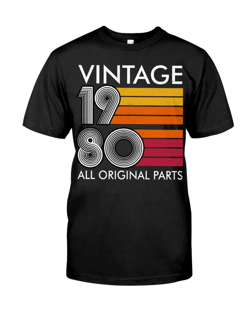 Vintage 1980, 41st Birthday Gifts For Him For Her, Birthday Unisex T-Shirt KM0704 - Spreadstores