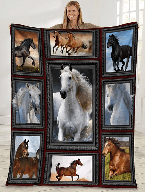 Wild Horse Blanket Gift For Horse Lover Fleece Blanket - Spreadstores