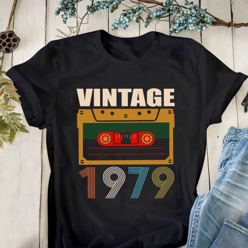 Vintage 1979 Cassette, Birthday Gifts Idea, Gift For Her For Him Unisex T-Shirt KM0704 - Spreadstores