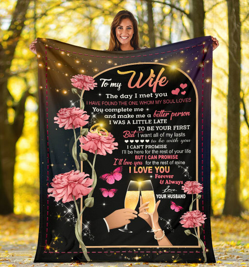 Wife Blanket, Gift For Wife, Gift For Her, To My Wife The Day I Met You Fleece Blanket - Spreadstores