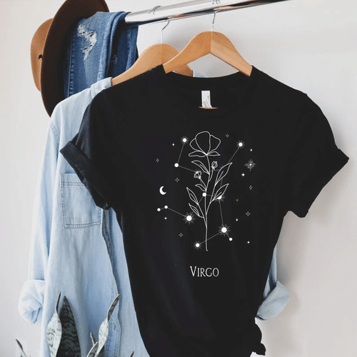 Virgo Zodiac Shirt, September Virgo Shirt, Virgo Birthday, Astrology Shirt, Birthday Gift For Her Unisex T-Shirt - Spreadstores
