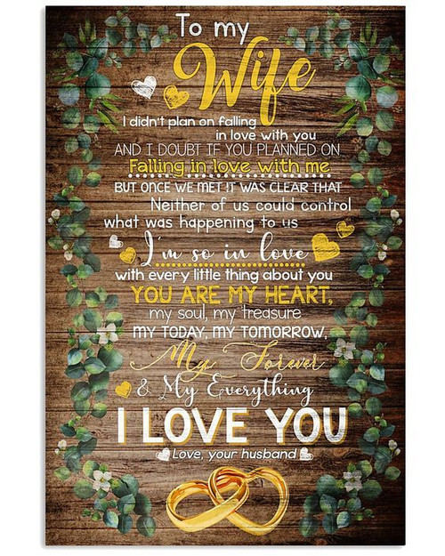 Wife Canvas, Valentine's Gift, To My Wife I Didn't Plan On Falling In Love With You Vintage Canvas - Spreadstores