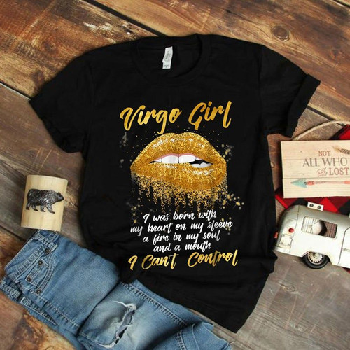 Vintage Virgo Girl, I Can't Control, Virgo Birthday, Astrology Shirt, Birthday Gift For Her Unisex T-Shirt - Spreadstores
