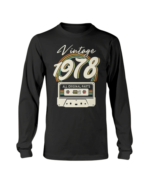 Vintage 1978, All Original Parts V7 Birthday Vintage Long Sleeve, Gift For Her For Him Long Sleeve - Spreadstores