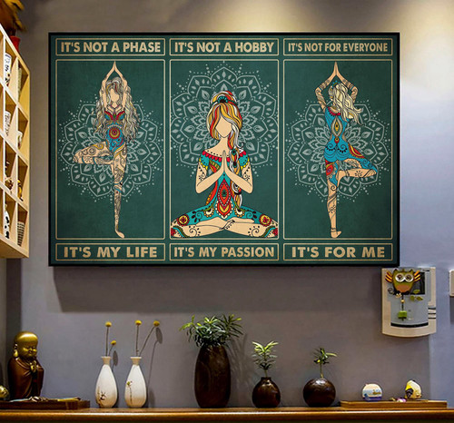 Yoga Canvas, Gift For Hippie, It's Not A Phase It's My Life Canvas - Spreadstores