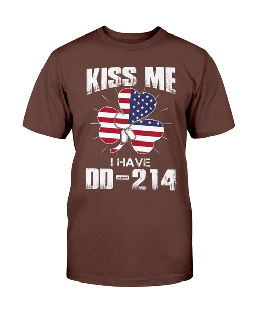 Veterans Shirt Kiss Me I Have DD-214 T-Shirt - Spreadstores
