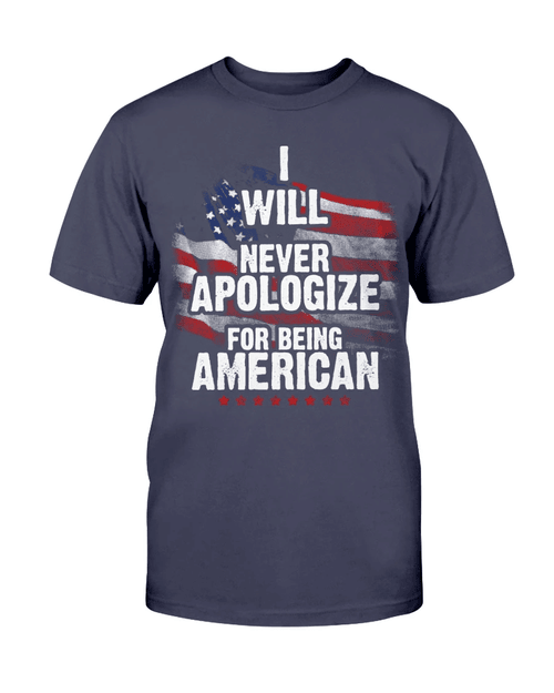 Veterans Shirt I Will Never Apologize For Being American T-Shirt - Spreadstores