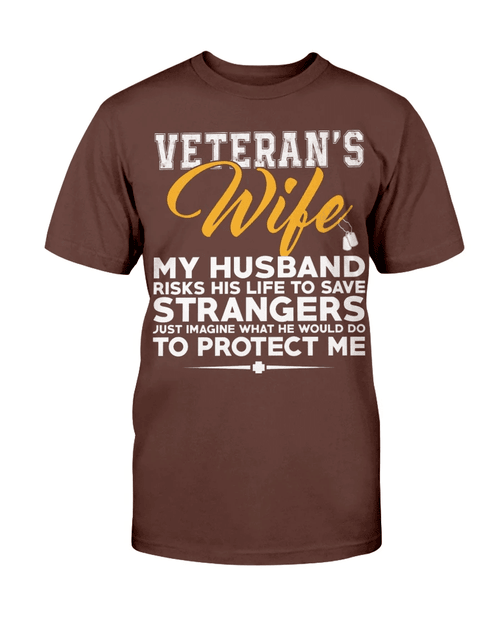 Veteran's Wife - Husband Protect Me T-Shirt - Spreadstores