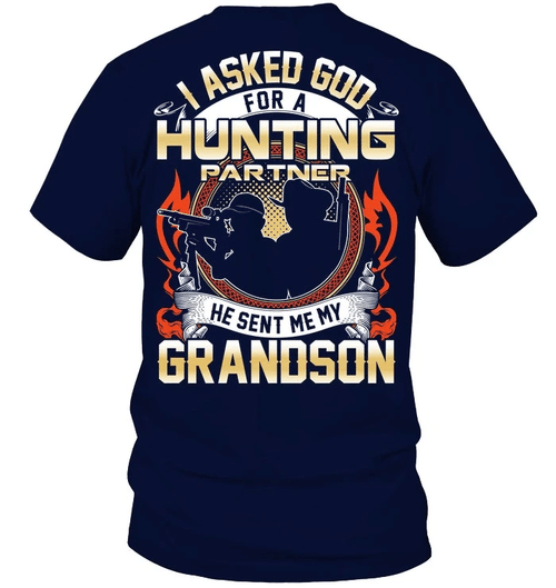 Veteran Shirt, Hunting Partner, He Sent Me My Grandson, Father's Day Gift For Dad KM1404 - Spreadstores