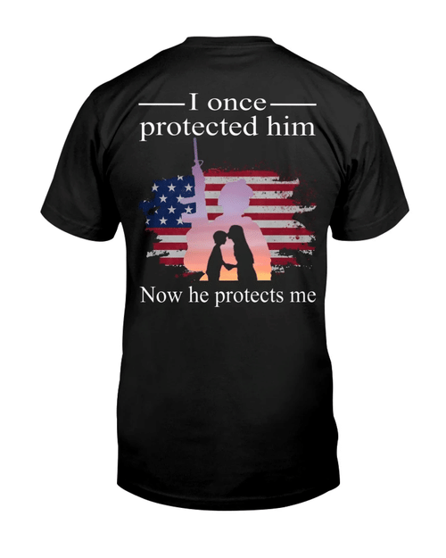 Veteran Shirt, Gifts For Veteran, I Once Protected Him Now He Protects Me T-Shirt KM2905 - Spreadstores