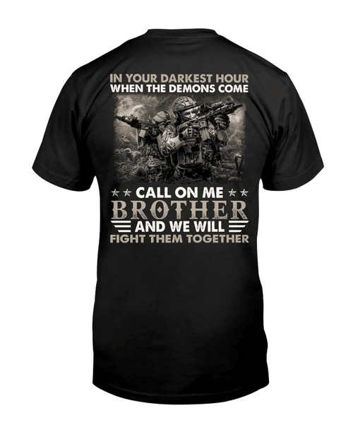 Veteran Shirt, Veteran Call On Me Brother, Father's Day Gift For Dad KM1404 - Spreadstores