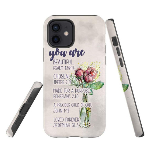 You are who god says you are Bible verse Christian phone case, Jesus Phone case, Bible Phone case - Tough case