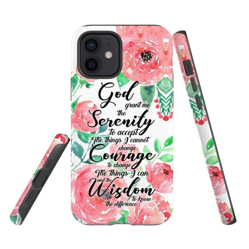 Serenity Prayer Christian phone case, Jesus Phone case, Bible Phone case: God grant me the serenity to accept the things I cannot change