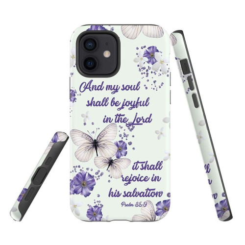 And my soul shall be joyful in the Lord Psalm 35:9 Bible verse Christian phone case, Jesus Phone case, Bible Phone case