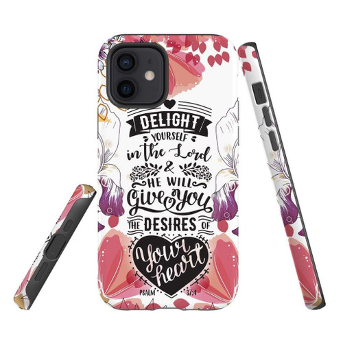 Psalm 37:4 Delight yourself in the LORD Bible verse Christian phone case, Jesus Phone case, Bible Phone case