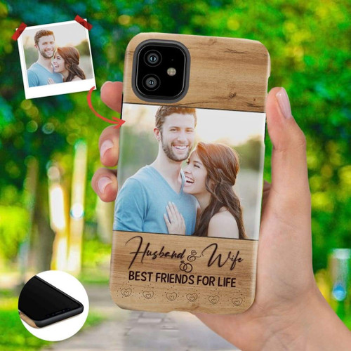 Custom Photo iChristian phone case, Jesus Phone case, Bible Phone case - Husband and wife best friends for life