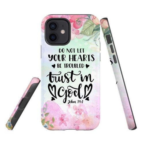 Do not let your hearts be troubled John 14:1 Bible verse Christian phone case, Jesus Phone case, Bible Phone case
