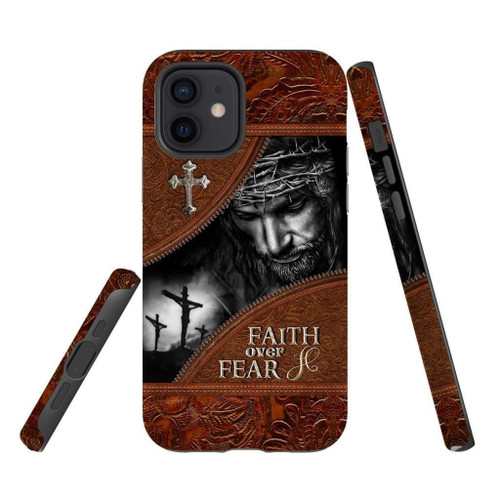 Faith over fear Christian phone case, Jesus Phone case, Bible Phone case