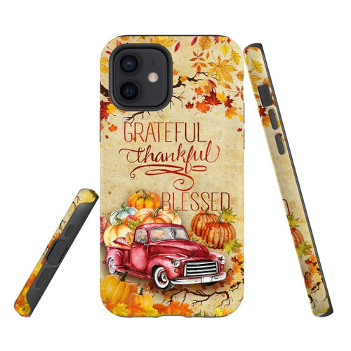 Thankful grateful blessed happy thanksgiving Christian phone case, Jesus Phone case, Bible Phone case