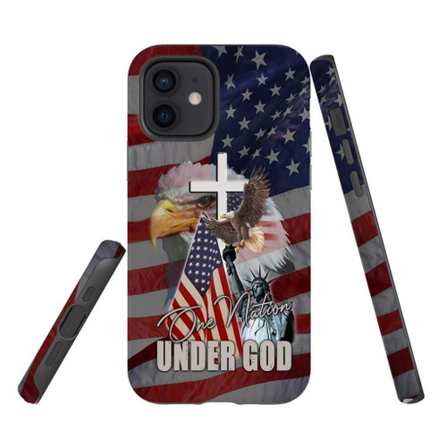 One nation under God American flag Christian phone case, Jesus Phone case, Bible Phone case