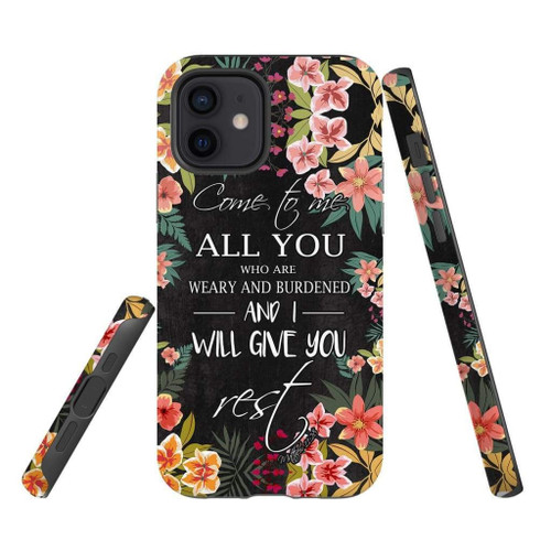 Come to me all who are weary Matthew 11:28 Christian phone case, Jesus Phone case, Bible Phone case