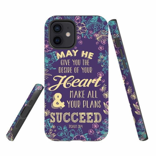 Bible verse Christian phone case, Jesus Phone case, Bible Phone cases: Psalm 20:4 May He give you the desire of your heart
