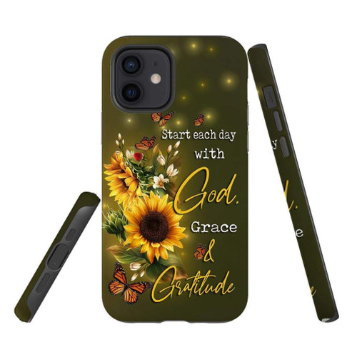 Christian Christian phone case, Jesus Phone case, Bible Phone case: Start Each Day With God Grace and Gratitude