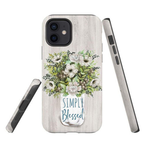 Simply blessed floral Christian Christian phone case, Jesus Phone case, Bible Phone case - tough case
