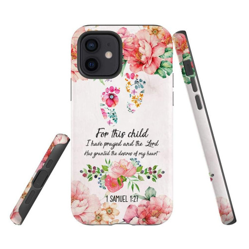For this child I have prayed 1 Samuel 1:17 Christian phone case, Jesus Phone case, Bible Phone case