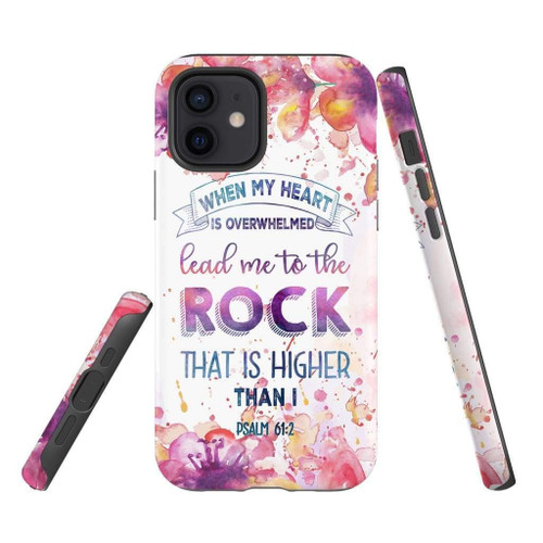 Psalm 61:2 When my heart is overwhelmed Christian phone case, Jesus Phone case, Bible Phone case