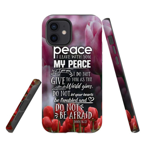 Peace I leave with you John 14:27 Bible verse Christian phone case, Jesus Phone case, Bible Phone case