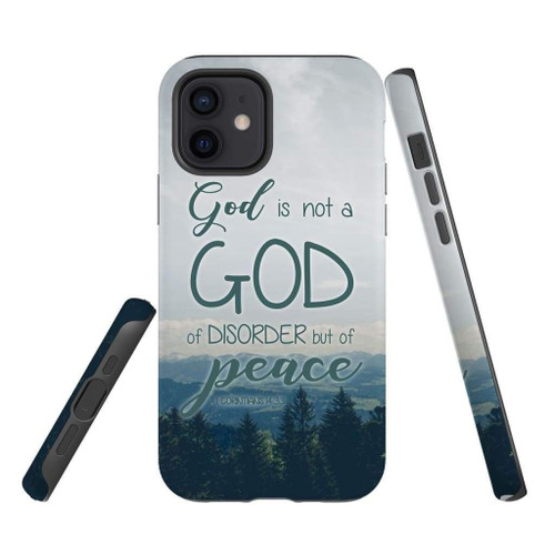 1 Corinthians 14:33 God is not a God of disorder but of peace Christian phone case, Jesus Phone case, Bible Phone case